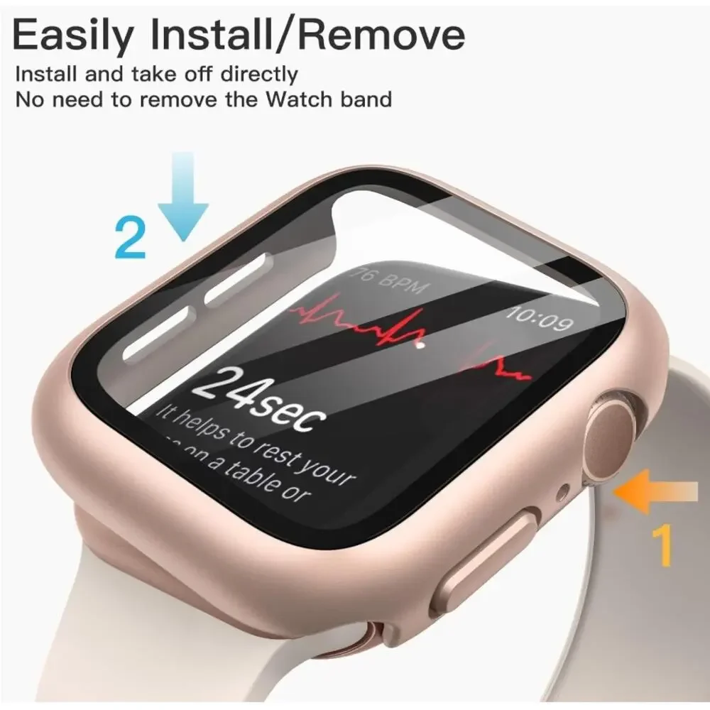 JETech Apple Watch Series 11/10 46mm Case Screen Protector 2-Pack Rose Gold NEW